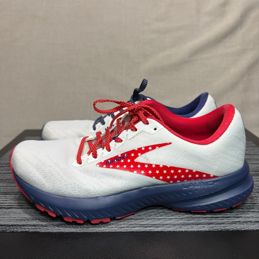 Brooks Launch 7 USA Running Shoes - Womens 8 - Red White Blue 1203221B166